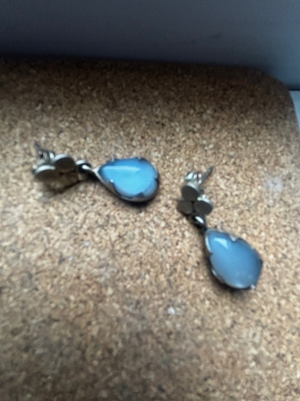 Jane Diaz Sterling Silver Teardrop Earrings with Stone - Picture 5 of 9
